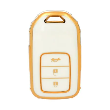 Factory Sales Gold Edge Car key cover shell TPU Auto key case for HONDA CIVIC ODYSSEY ACCORD