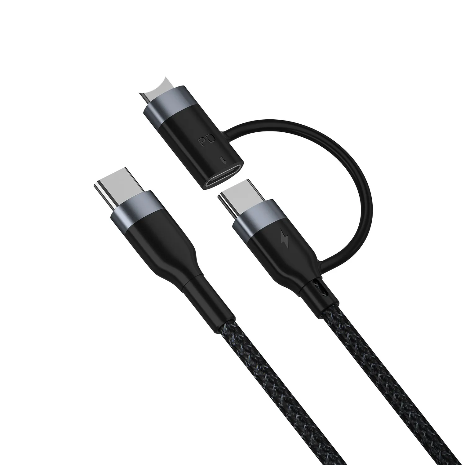 3A USB C to C C to L PD Charge Cable USB 2 in 1 60W USB PD Charging Cable