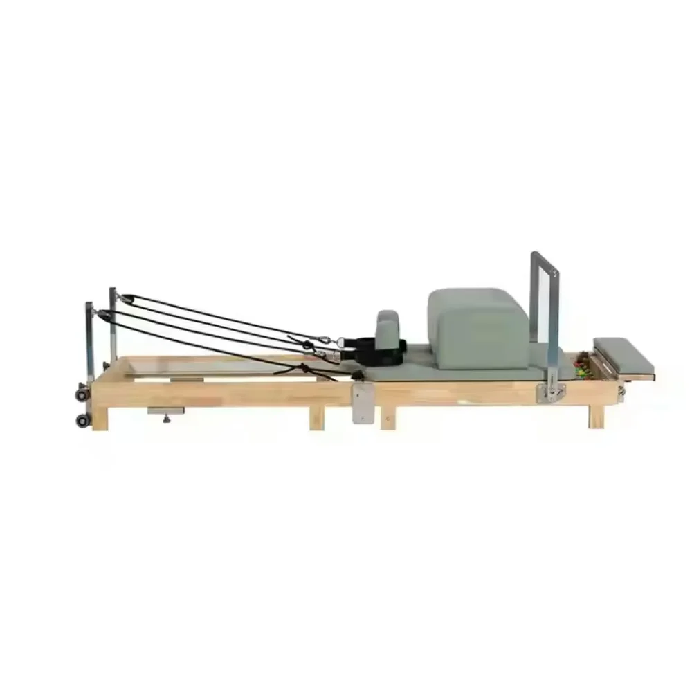 Fitness Equipment Commercial Pilates Studio White Maple Wood Pilates Reformer Equipment Reformer Pilates