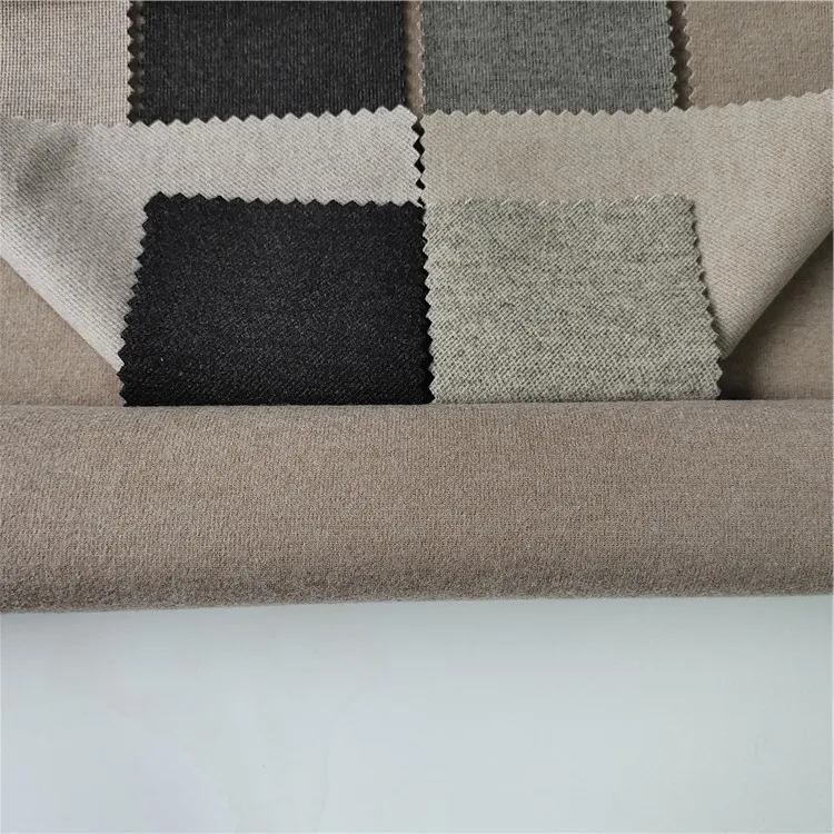 High quality end starry sky jacquard tweed hairy fabric and exquisite polyester rayon woolen fabric