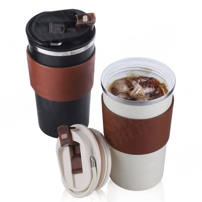 Insulated Coffee Mug with Ceramic Coating 350ml Vacuum Stainless Steel Tea Tumbler Leak-Proof Thermos Mug
