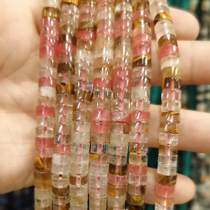 Wholesale Multi Colors DIY 6*3mm Spacer Heishe Accessories Natural Abacus Stone Crystal Bead Loose Gemstone For Jewelry Making