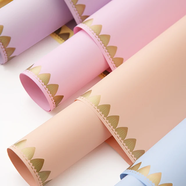 CALOR 2024 New Style Plastic Flower Wrapping Paper Waterproof 57*57cm Florist Paper