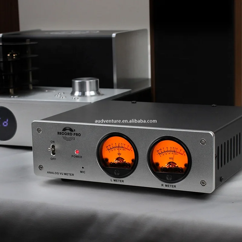 Turntable vinyl record player amplifier MIC line Double Analog VU Meter