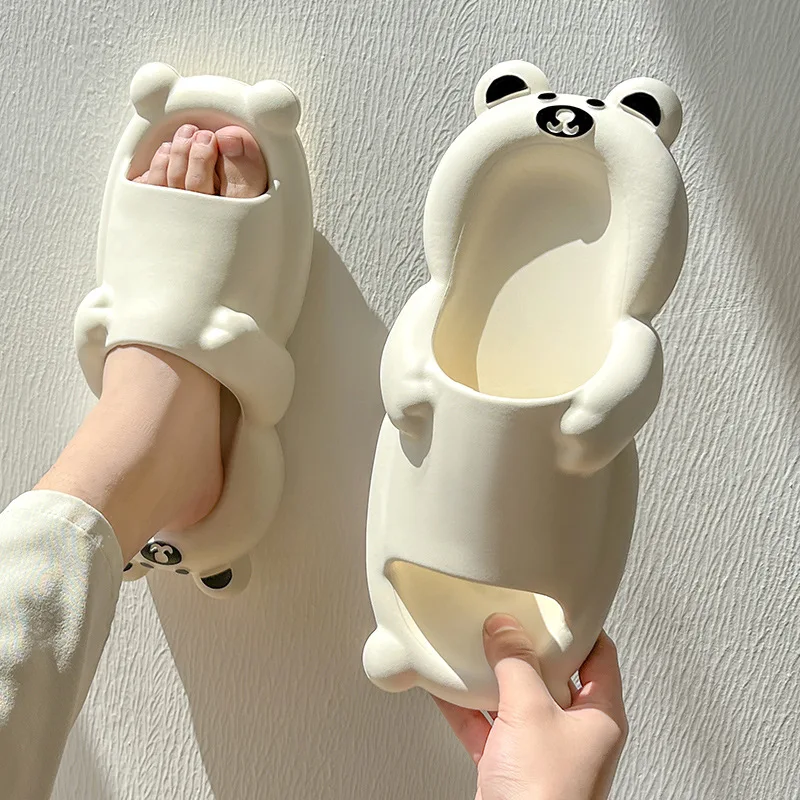 Bear Rabbit Women Summer Slippers Cartoon Outdoor Fashion Slides Non-slip Bathroom Indoor Flip Flops 3D Men Ladies Shoes