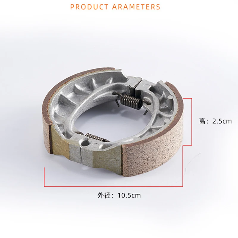 Scooter Rear Drum Brake Pads Shoes Motorcycle Brake System for GY6-125 CG125 Motorcycle Spares