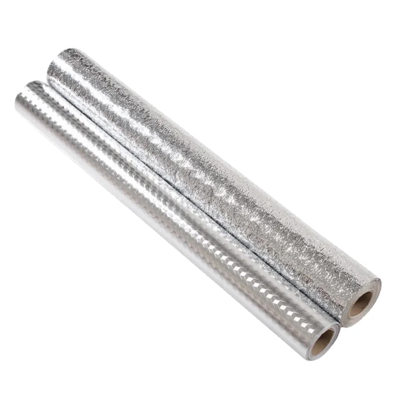 Aluminum foil wallpaper self-adhesive kitchen oil-proof sticker waterproof fireproof thickened wardrobe cabinet factory direct s