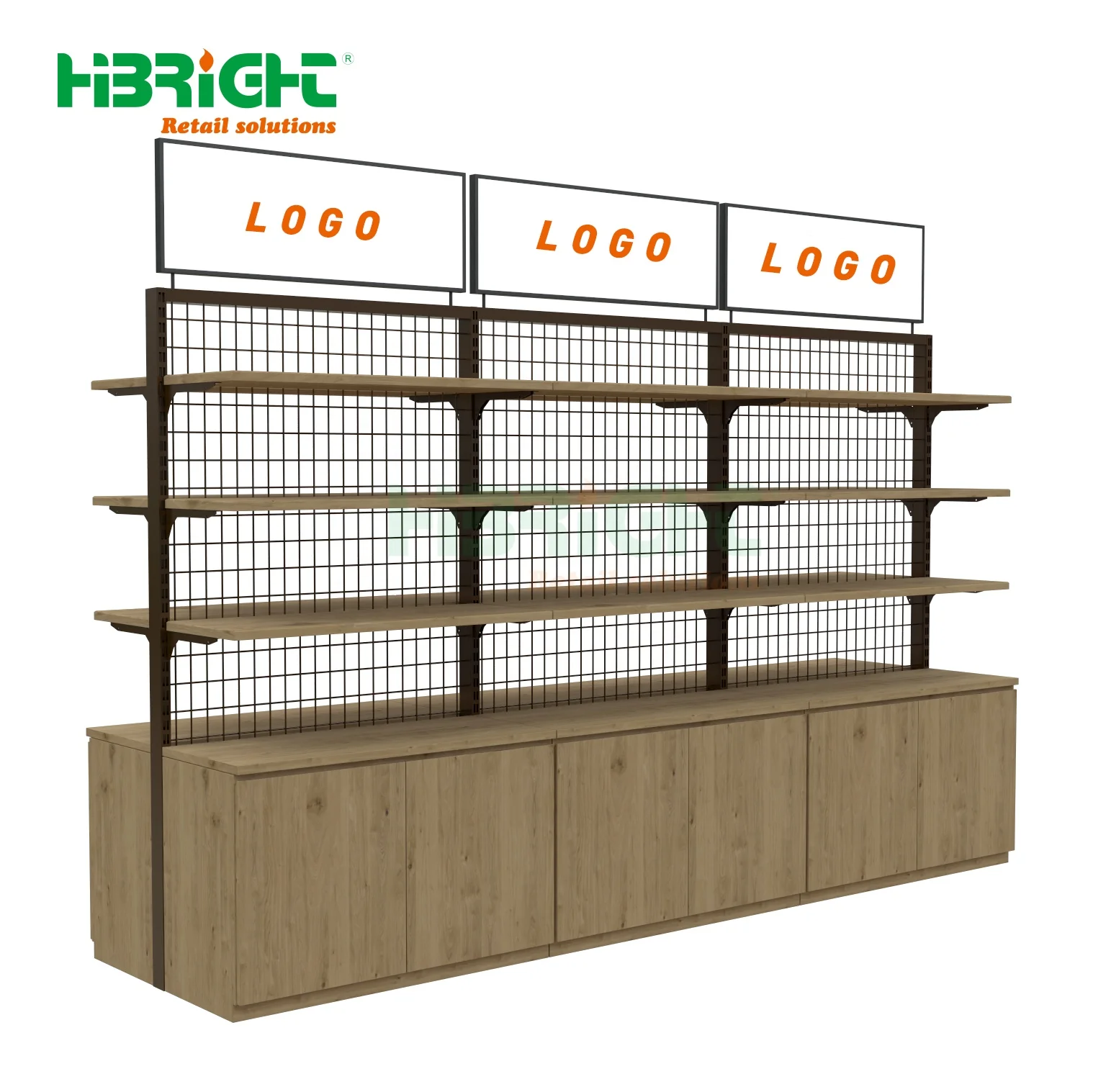 Supermarket Display Rack Retail Store Shelf Heavy Duty Supermarket Shelves