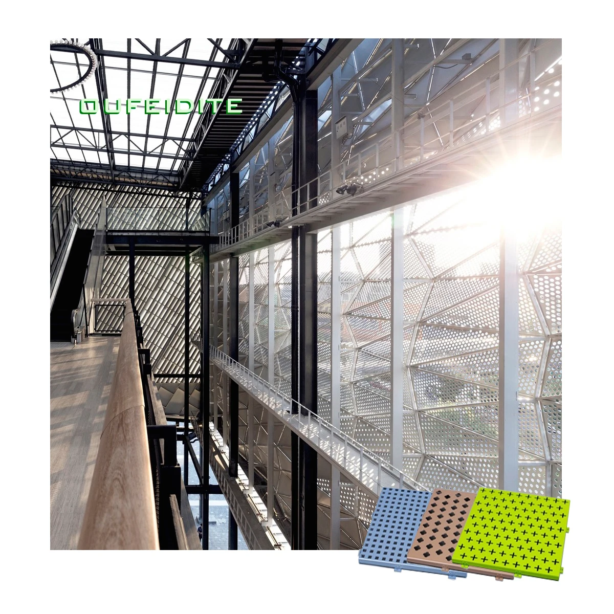 Good Price PVDF Painting Customized Pattern Venneer Panel Aluminum Facade Perforated Wall Cladding Exterior Decoration