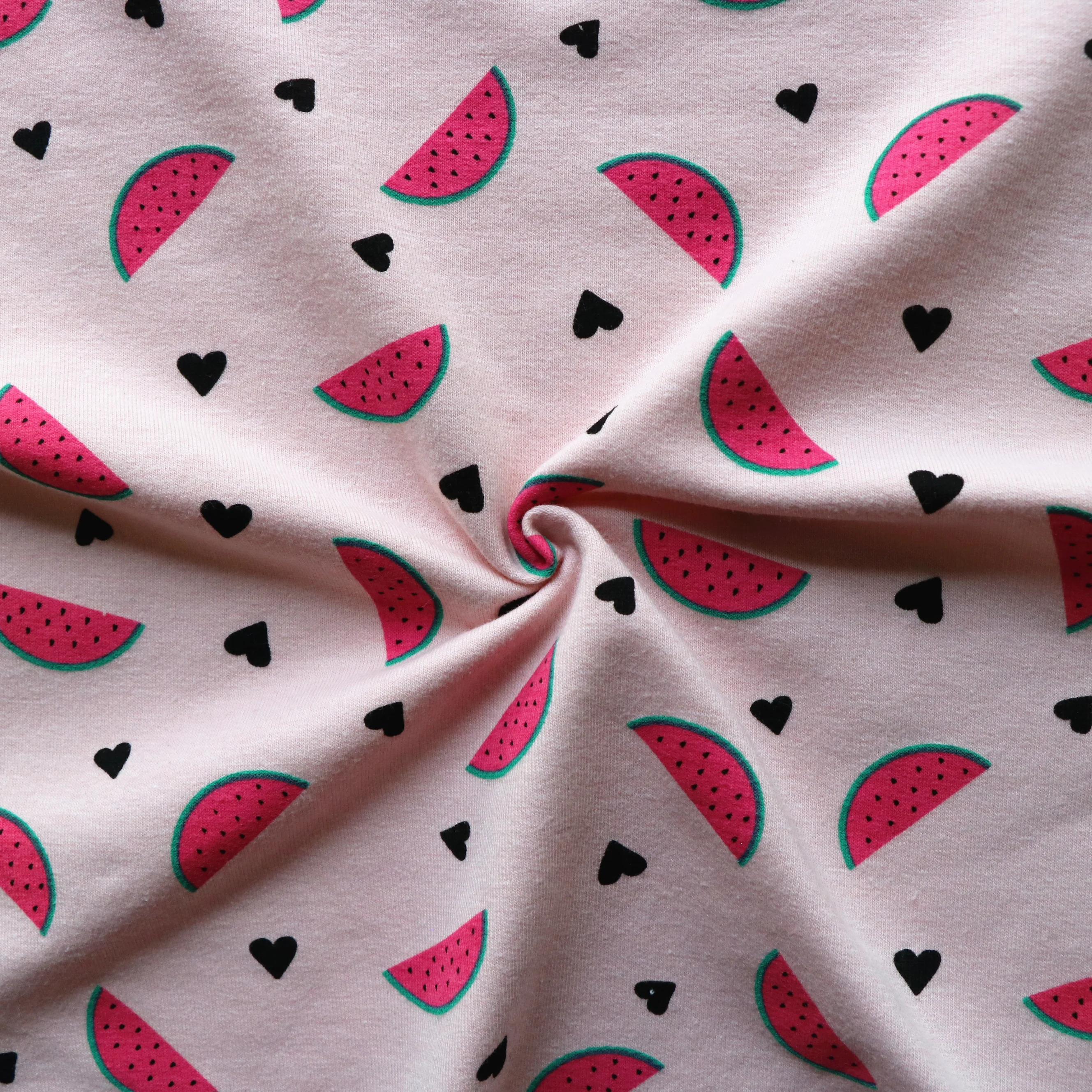 New Style Fruits Pattern Cotton95% Spandex5% Printed French Terry Fabric For /Hoodies/Garments Customized Printing Pattern