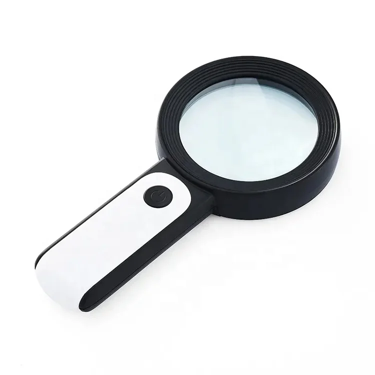 Portable Handheld Magnifier 30X 18 LED lights High-definition Reading Maintenance Glass For the Elderly