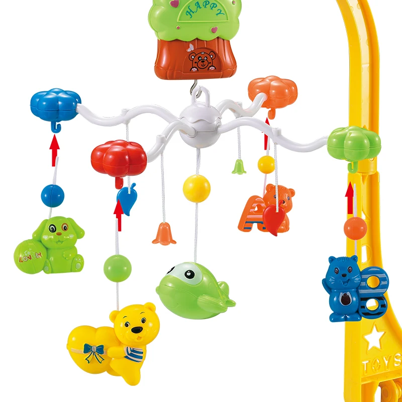 HW TOYS 0m+ baby bedbell play set W/U  wind-up bedside bell musical mobile bed bell toddler rattle infant toys