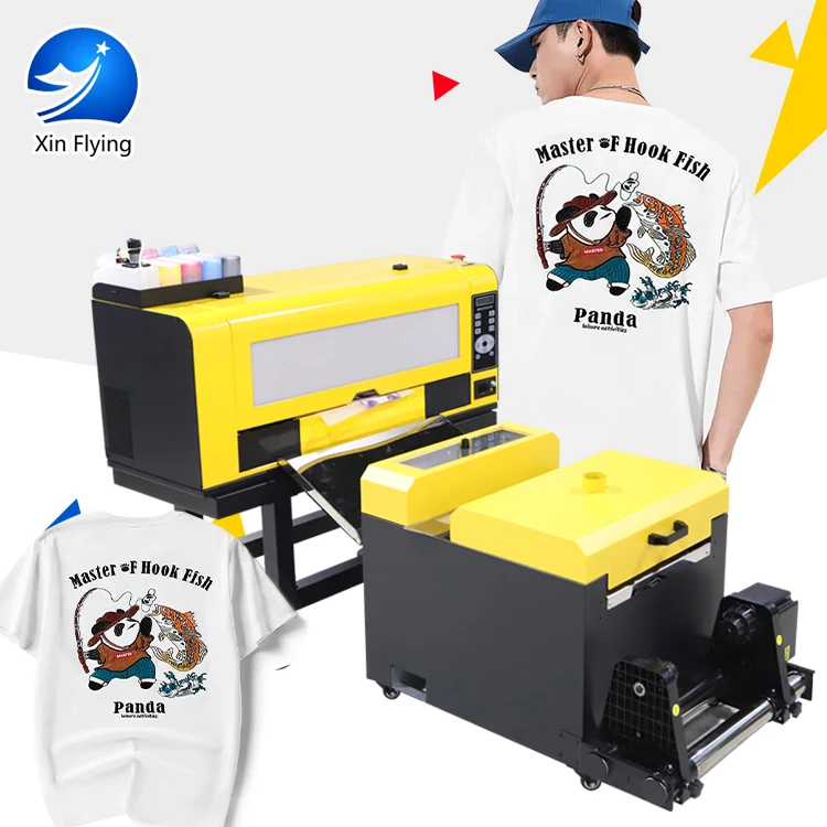 Xin Flying cheap dtf t-shirt printer pet film printer 12inch/24inch dual xp600 head inkjet dtf printer for sale