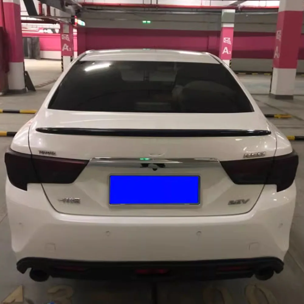 For Toyota Reiz Mark X Rear Spoiler 2010-2018 Spoiler Wing Lip AMG Style ABS Material Unpainted Black Carbon