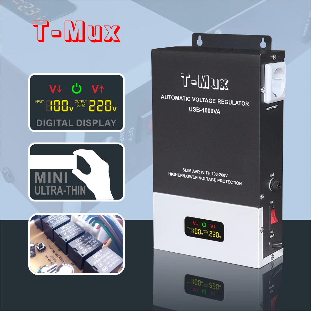 Relay control 220V AC estabilizador de voltaje 1000VA estabilizador de voltaje