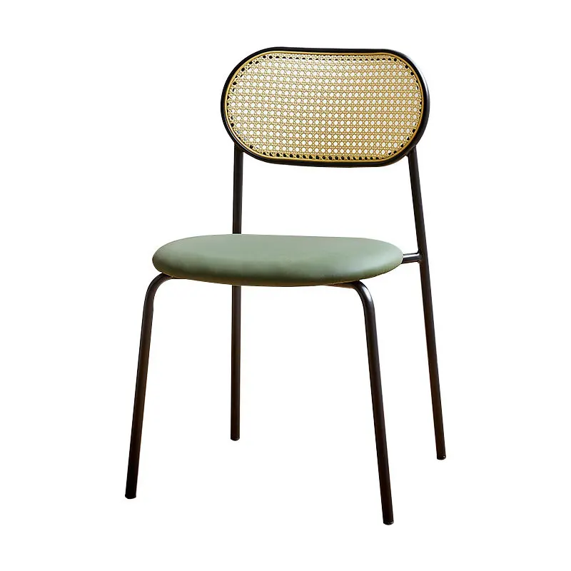 High quality home living room rattan chair net red coffee shop backrest chair milk tea shop leisure rattan table chair