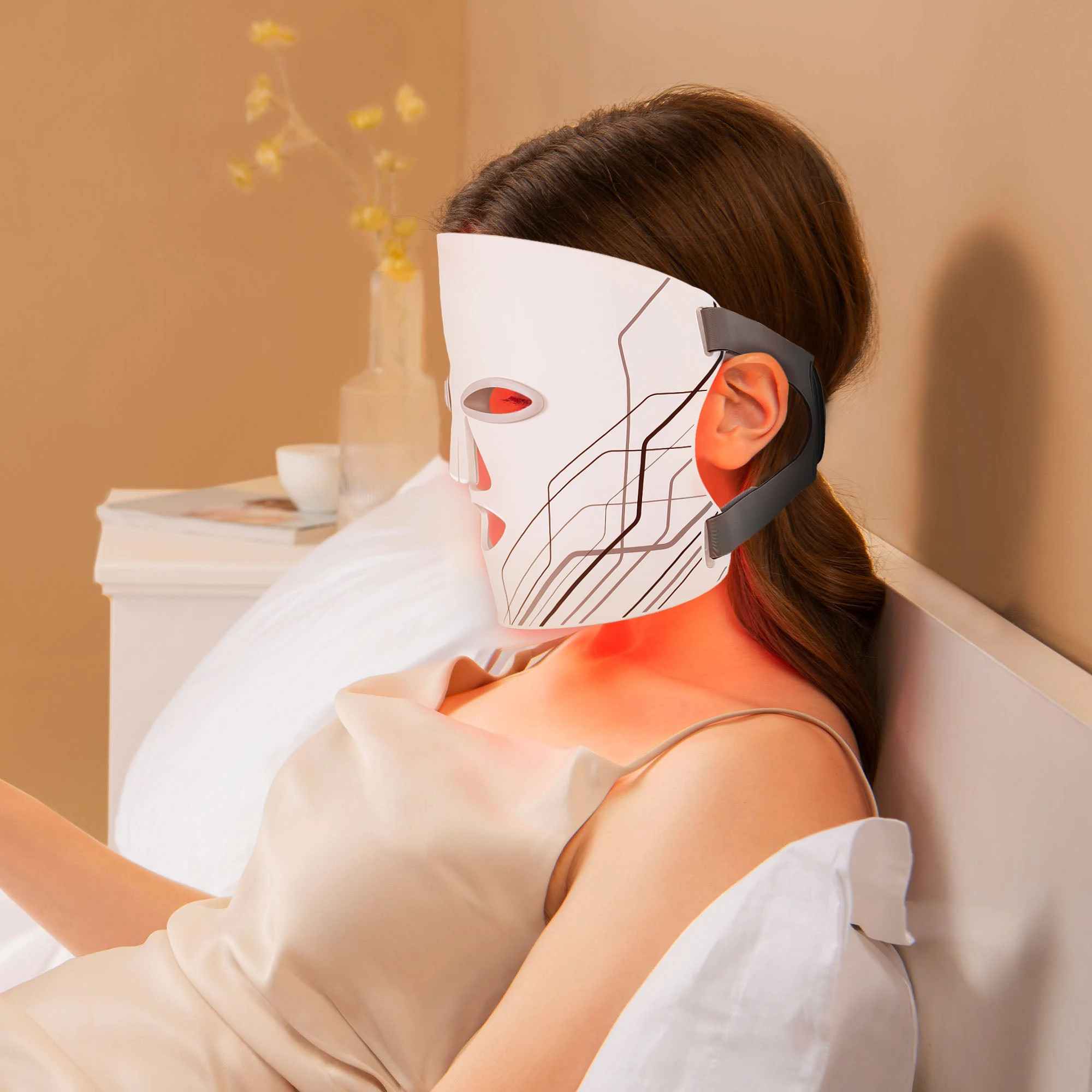 2024 Best LED Face Masks Blue Red Light Therapy For Powerful Anti-ageing Made by Silicone Material