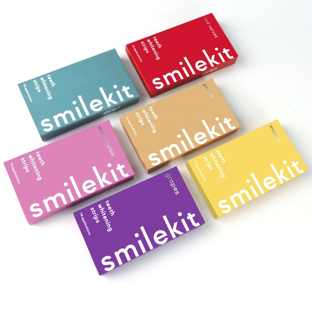 Home Use Effective Oem Odm Private Label Hp% Pap Residue Free Fruit Flavor Teeth Whitening Strips
