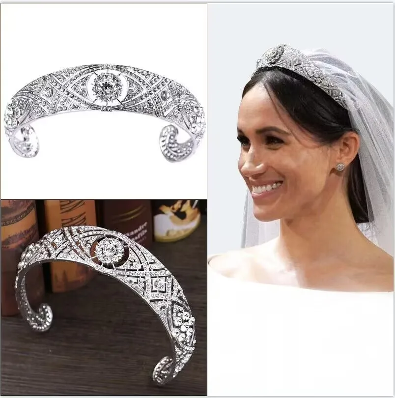 Wholesale Retro Wedding Bridal Hair Accessories Metal Full Rhinestones Girls Tiara Crown For Children And Adult
