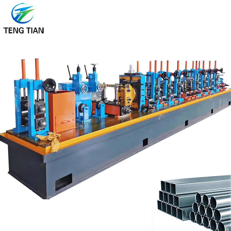 Tengtian 60 MM Welded Tube Mill Line  garden pipe making machine for GI/HR/CR coil strip