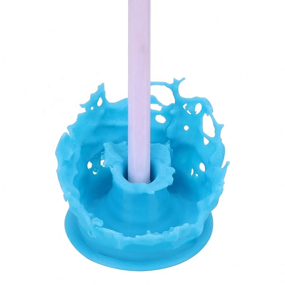 New Style Water Splash Decor Desktop Office Desk Organizer Wood Table Pen Stand Holder