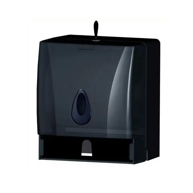 Wall mounted ABS plastic white black V fold large capacity square jumbo paper towel dispenser