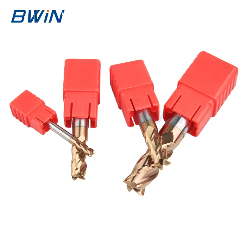 BWiN 4 mm 6mm 8mm HRC55 4flutes metal HRC Carbide end mill cutter CNC end milling cutters