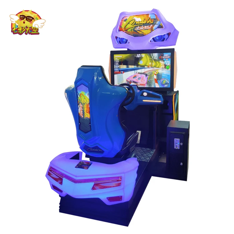 Colorfulsky Dynamic Speed Fly Car racing simulator game coin pusher video race machine for sale