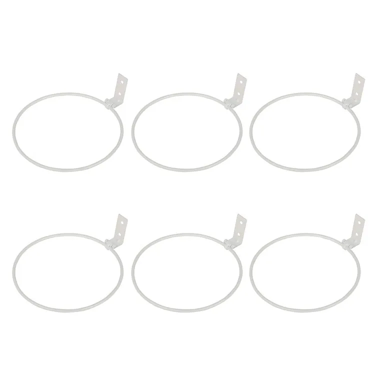 White Plant Rings 6 Inch Flower Pot Ring Wall Mounted Metal Wall Planter Holder Hanger Plant Ring Hooks Flower Pot Bracket