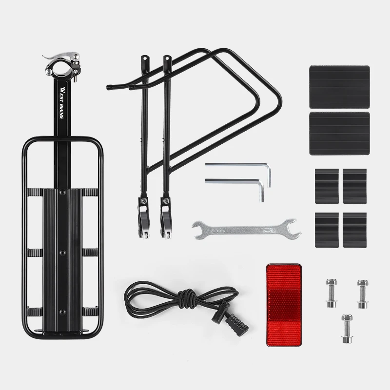 WEST BIKING New 140KG Loading Bearing Bicycle Aluminum Alloy Quick Disassembly Rear Rack Carrier Bike Accessories