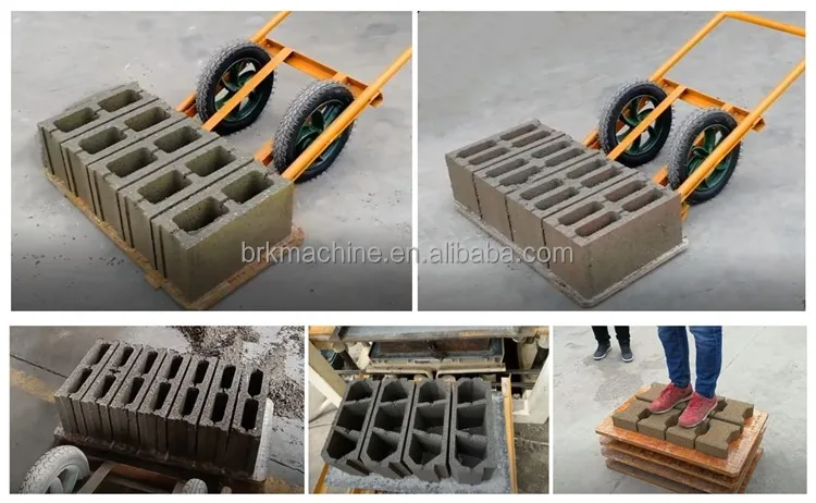 QTJ4-40 комбинированная машина для формования твердых и полых бетонных блоков Liberia
