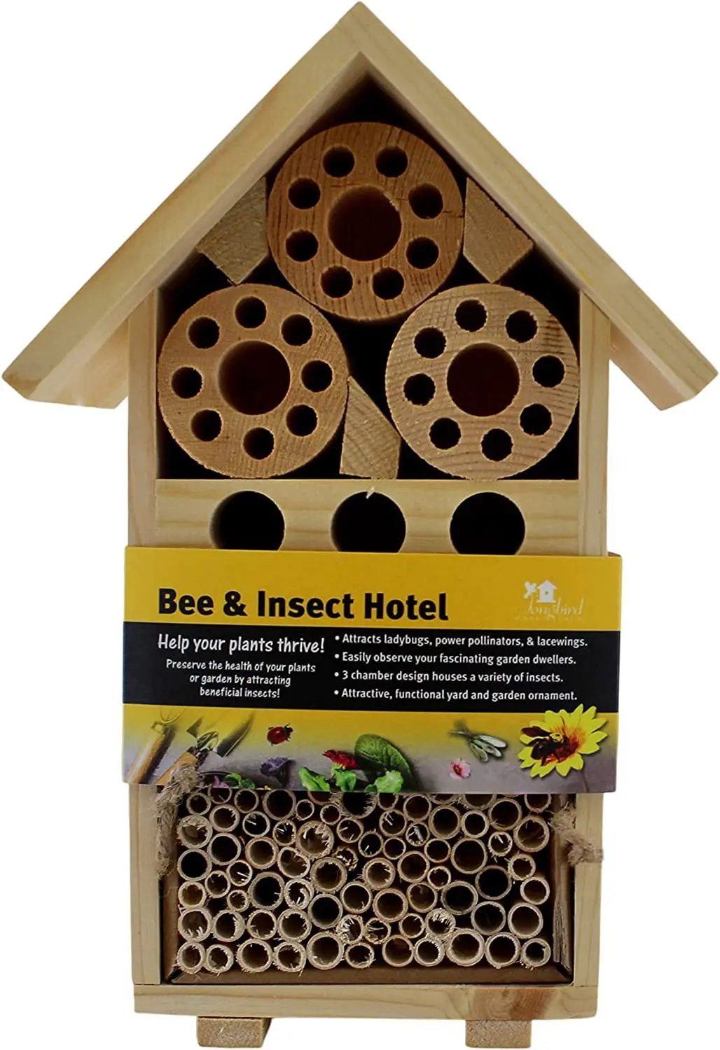 Wooden beehive insect Hotel Outdoor garden solid wood small bee house