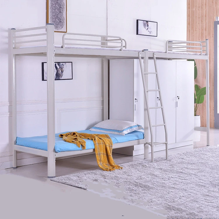 Modern design hotel and youth hostel dormitory loft bunk bed bedroom furniture with table and cabinets for school