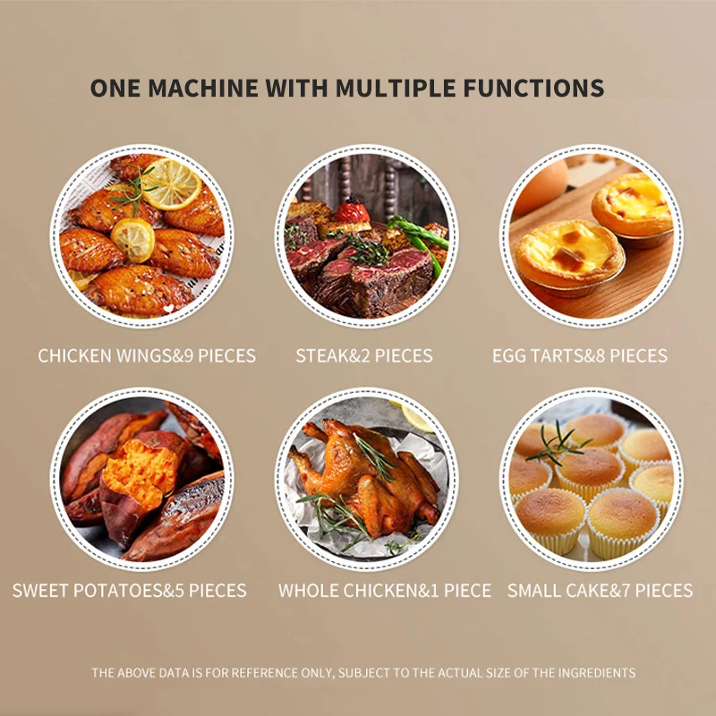 OEM Factory Price Basket 6l Smart Digital Electric Air Fryer For Kitchen Household