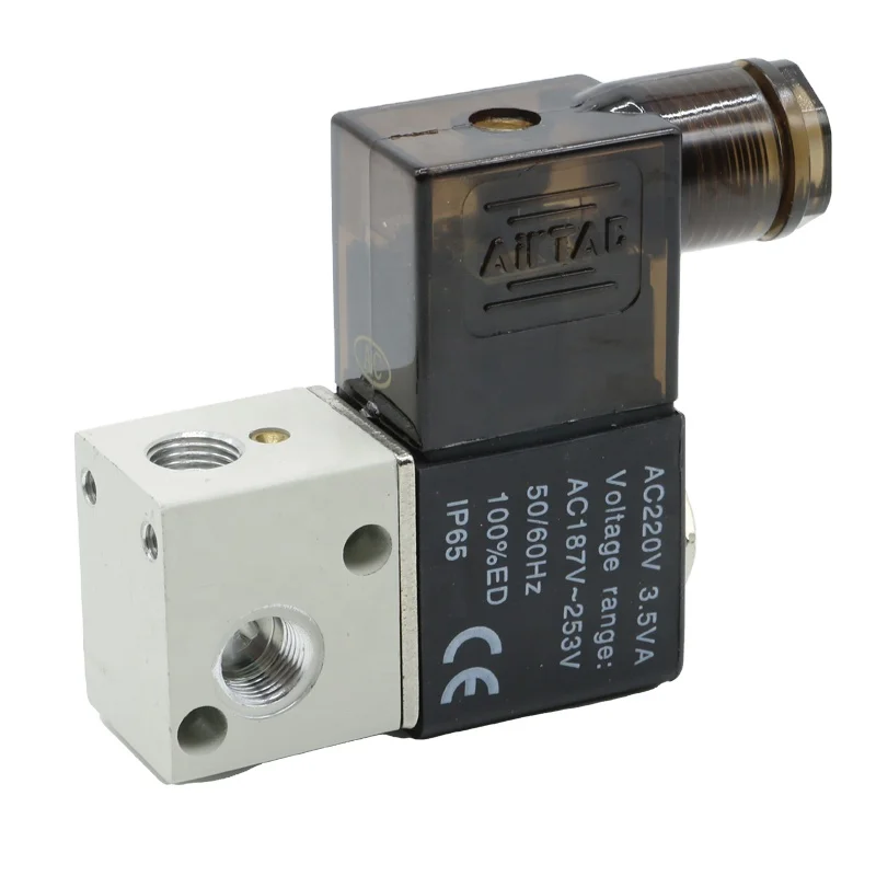 3V1 Type Series 3V1-06 G1/8 DC24V 2 Position 3 Port Pneumatic Control Component China Solenoid Valve Manufacturer