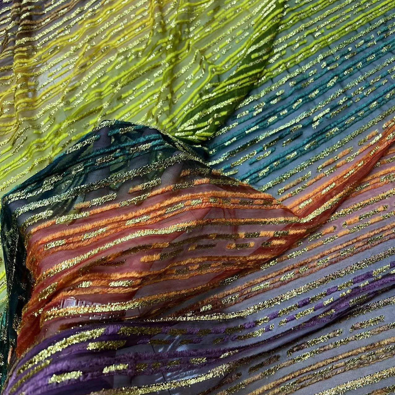 Low price high quality high quality multi color stock velvet garment fabrics jacquard