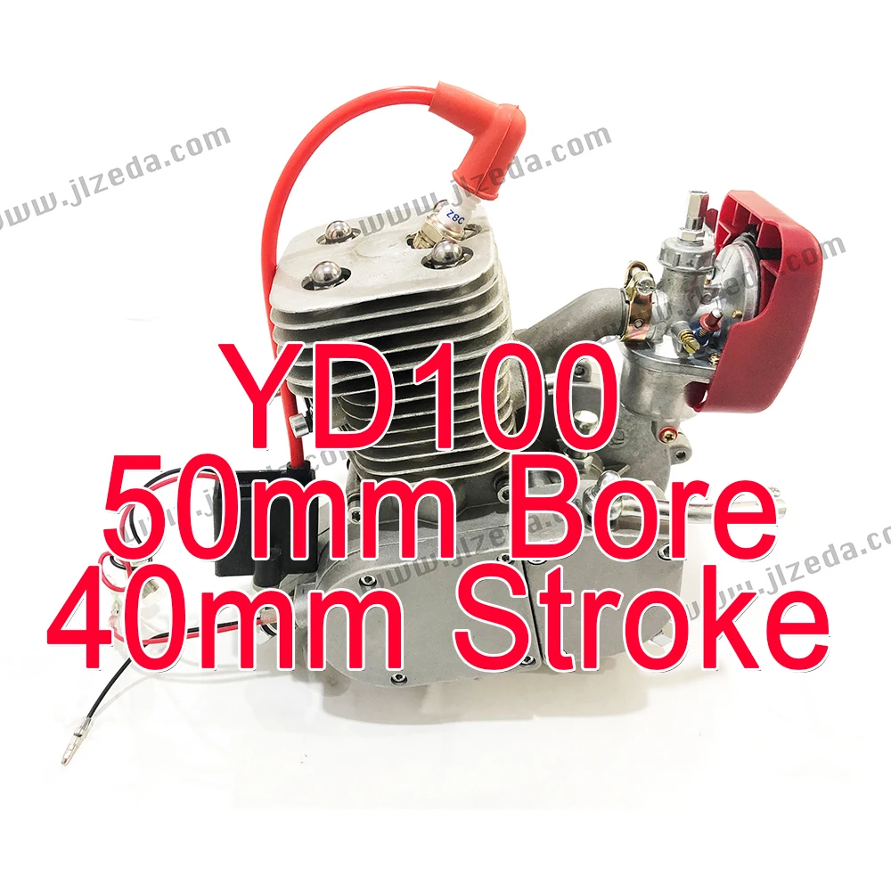Двигатель де gasolina 2-х тактный YD100 диаметр 50 мм 80cc гоночный моторизованный набор для двигателя мопеда ZEDA производство