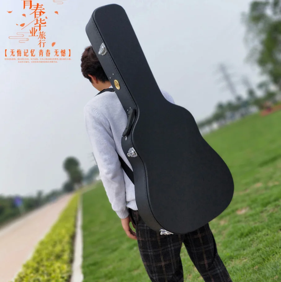Thickened and reinforced guitar box for acoustic guitar and classic guitar