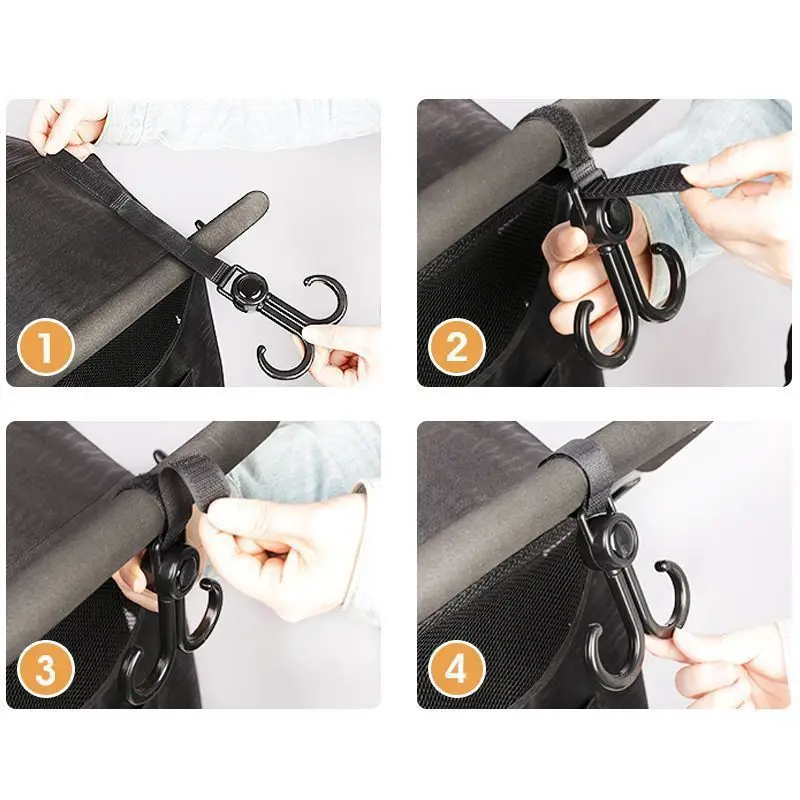 stroller hook organizer accessory baby car carriage hanger bag portable hanging pram hook rotatable shopping