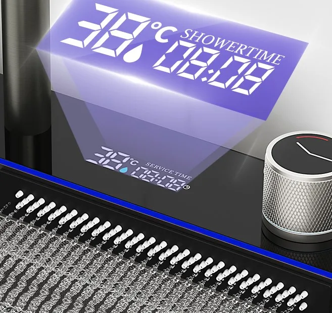 Modern Multifunction Rectangular Stainless Steel Single Bowl Waterfall Rainfall Digital Display Piano Key Kitchen Sink