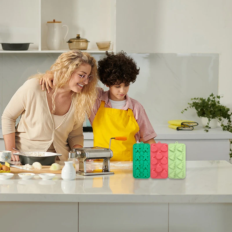 silicone Christmas Gingerbread Man Candy Mold Silicone Mold Cookie Chocolate Baking Cake Mould Christmas Biscuits Cookie