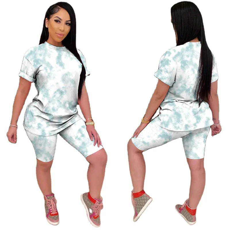 2021 Summer two-piece suit clothes new women leisure sports summer clothes ladies shorts