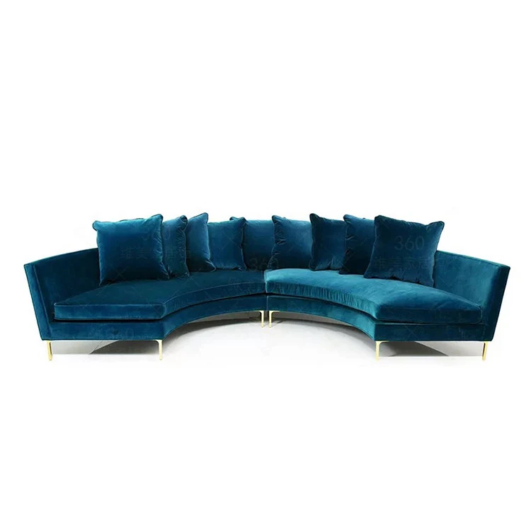 Professional Wholesale Modern Living Room Sofa U Shape Sectional Velvet event sofa