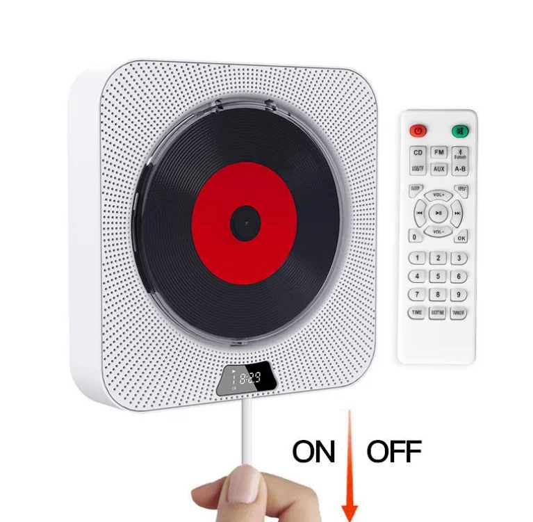 
Factory Supply Portable CD player Blue-tooth Speaker Remote Wall Mounted CD Player with USB Home theater for movies Vedio study 