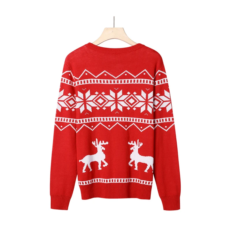 Customization merry christmas clothes fashion sweater women christmas sweaters for adults chunky knit sweater
