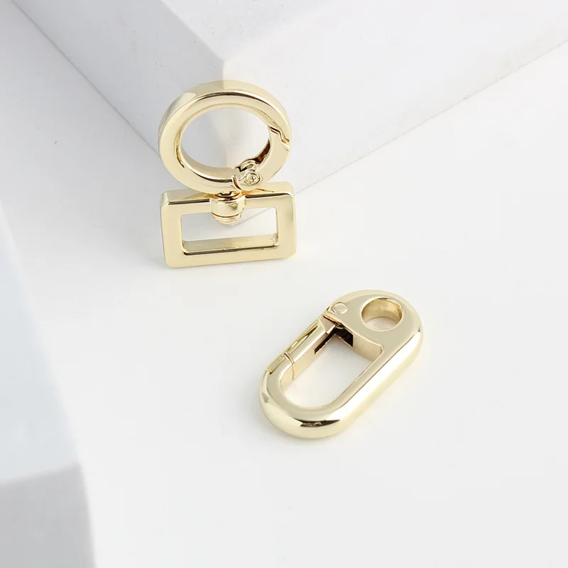 High quality metal bag Belt Accessories Rotary buckle for tote bags and dog leather straps H6024 Square tail opening clasp