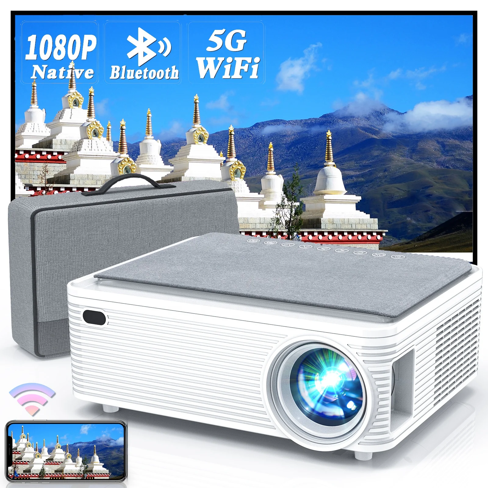 ZAOLIGHTEC Home portable projector support video projecteur plafond Projection Distance projectors hd 4k 1080p home theate