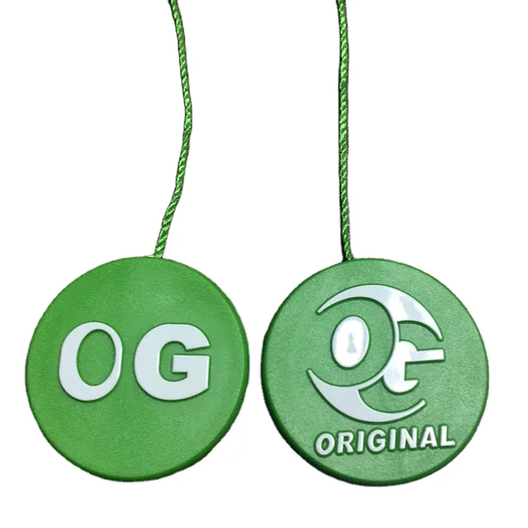 Plastic tag Maker 3D Double Embossed Brand Name Logo Hanging Tags String loop Lock