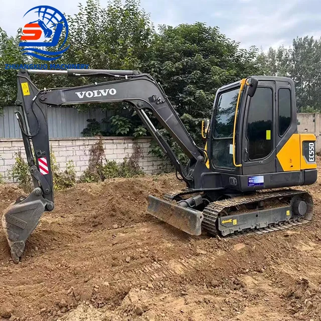 Низкая цена готовый к работе секонд хенд оригинальный VOLVO EC55D гидравлический 55 экскаватор б/у гусеничный для продажи