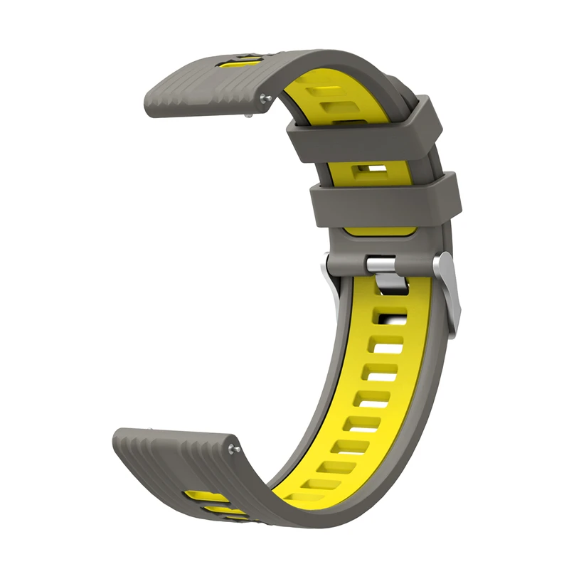 22mm 20mm Smartwatch Soft Silicone Two-colors Sport Strap Wristband Quick Release Watch Band For Huawei GT3 GT 3 GT2